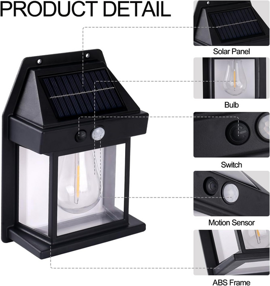 Solar Motion Sensor Wall Light – Automatic, Energy-Saving & Easy to Install